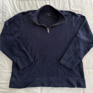 Eddie Bauer Navy Blue Cozy 1/4-Zip Sweater Outdoorsy Fisherman’s Core Medium